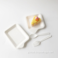 Paper Cake Holder Disposable square bagasse cake holder Manufactory